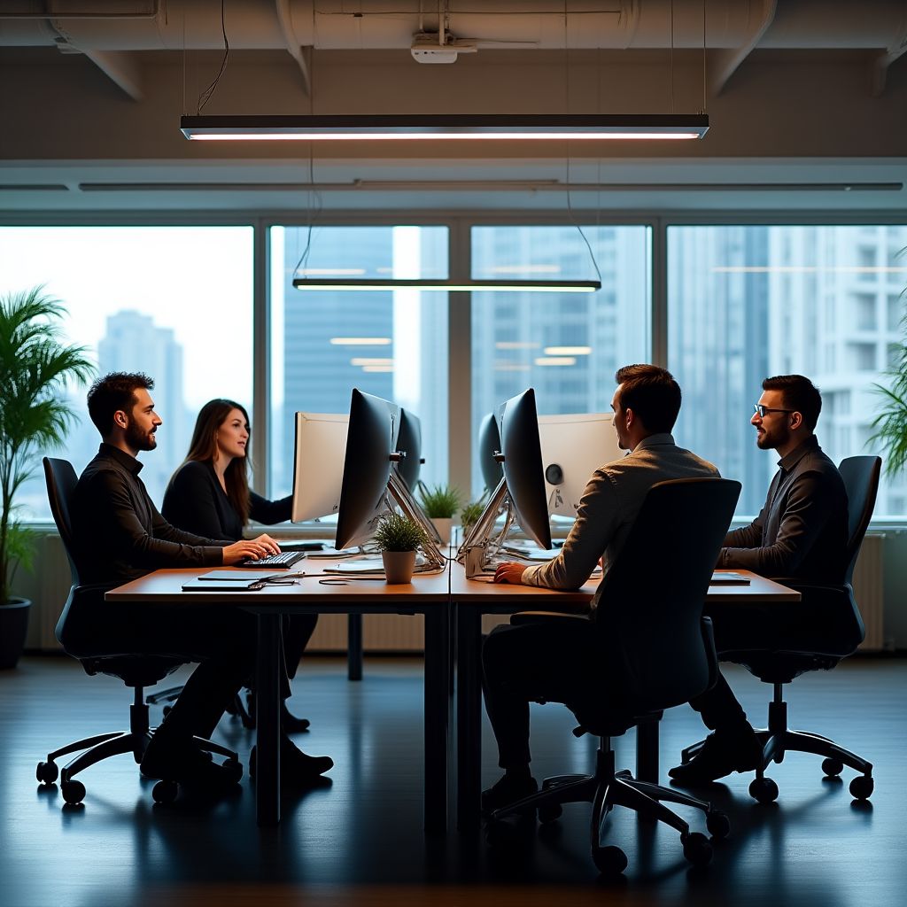 Bonus Tips Australia team collaboration workspace with multiple monitors