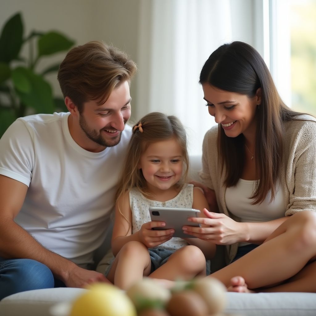 Australian families managing household savings through apps